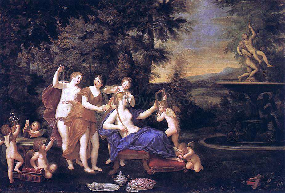 Francesco Albani Venus Attended by Nymphs and Cupids - Hand Painted Oil Painting