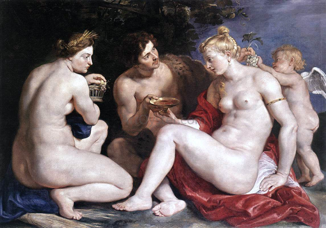 Peter Paul Rubens Venus, Cupid, Baccchus and Ceres - Hand Painted Oil Painting