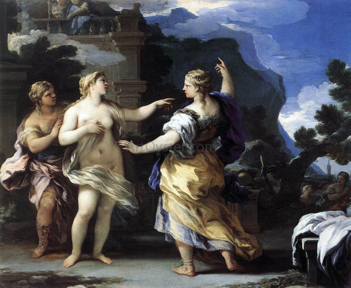 Luca Giordano Venus Punishing Psyche with a Task - Hand Painted Oil Painting