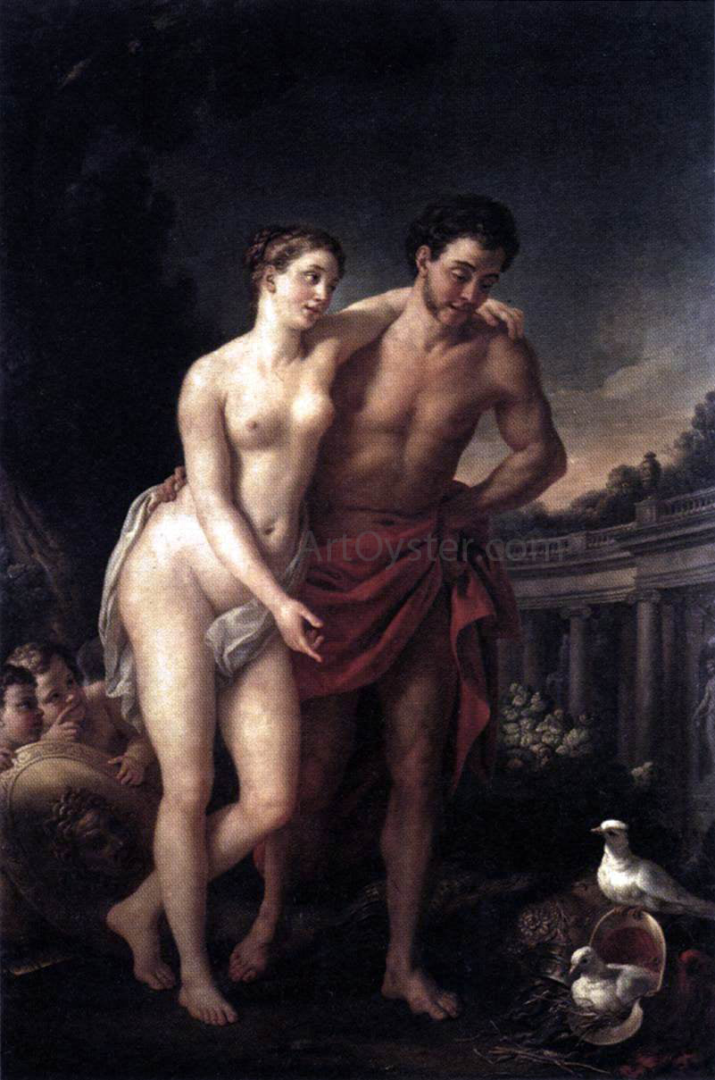Joseph-Marie Vien Venus Showing Mars her Doves Making a Nest in his Helmet - Hand Painted Oil Painting