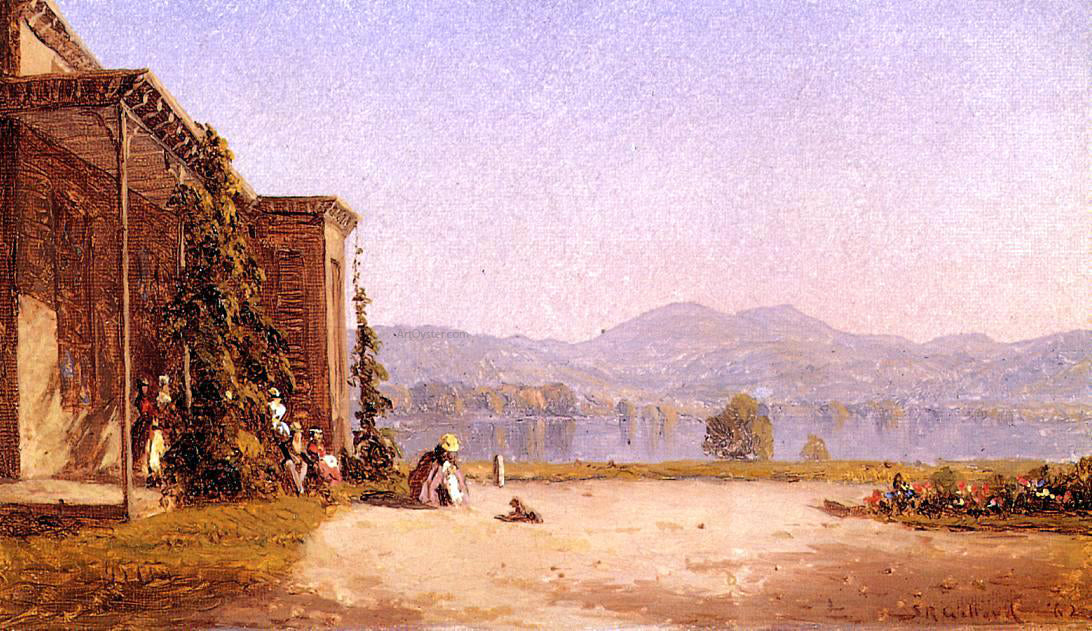 Sanford Robinson Gifford Veranda with Figures - Hand Painted Oil Painting