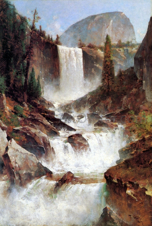 Thomas Hill Vernal Falls, Yosemite - Hand Painted Oil Painting