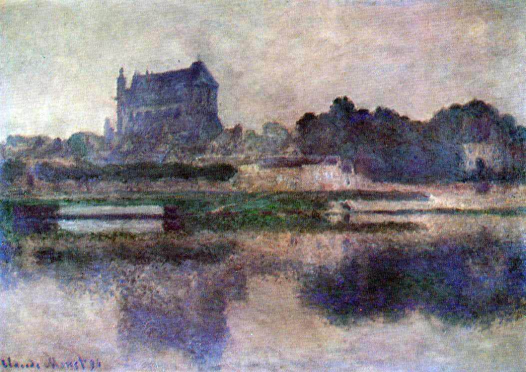 Claude Oscar Monet Vernon Church in Grey Weather - Hand Painted Oil Painting