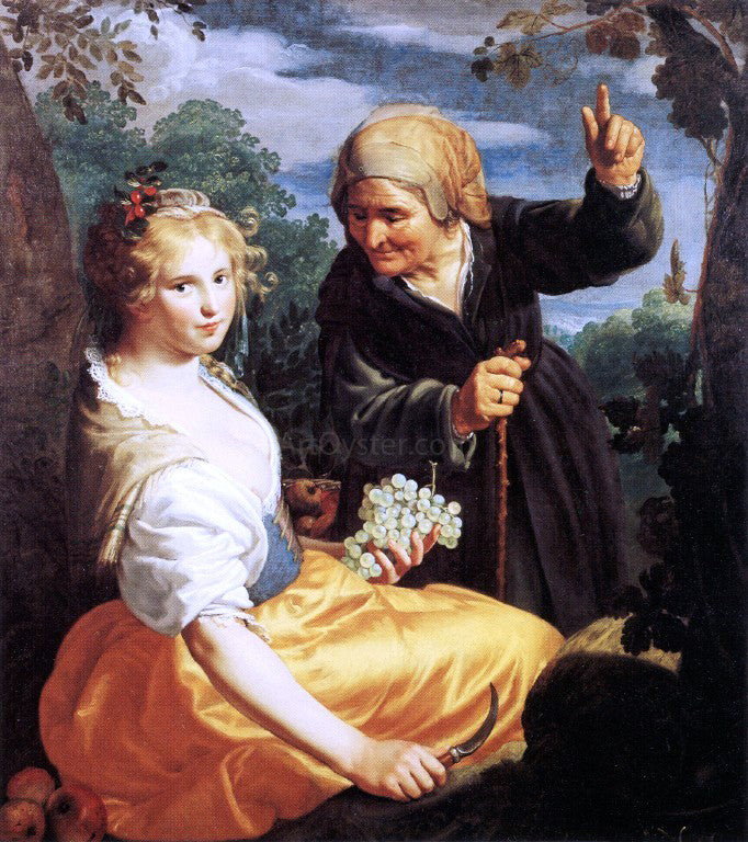 Paulus Moreelse Vertumnus and Pomona - Hand Painted Oil Painting