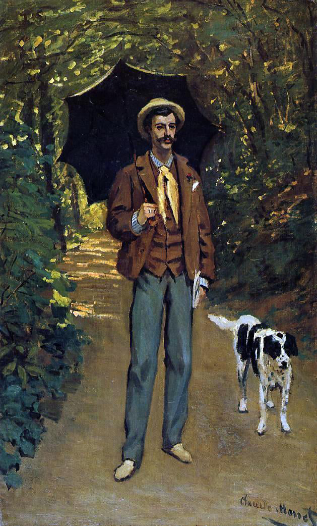 Claude Oscar Monet Victor Jacquemont Holding a Parasol - Hand Painted Oil Painting