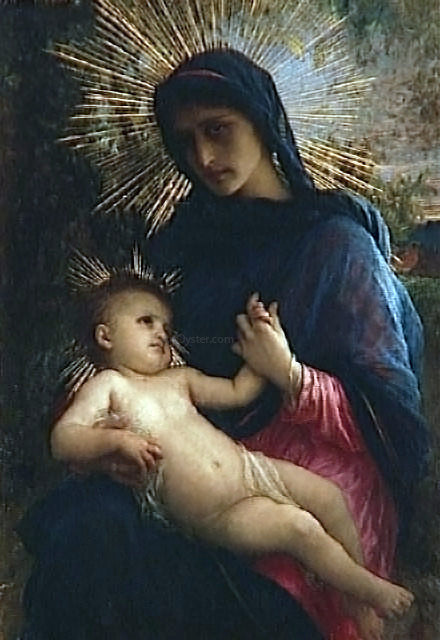  Antoine Ernest Hebert Vierge au Rouge Gorge - Hand Painted Oil Painting