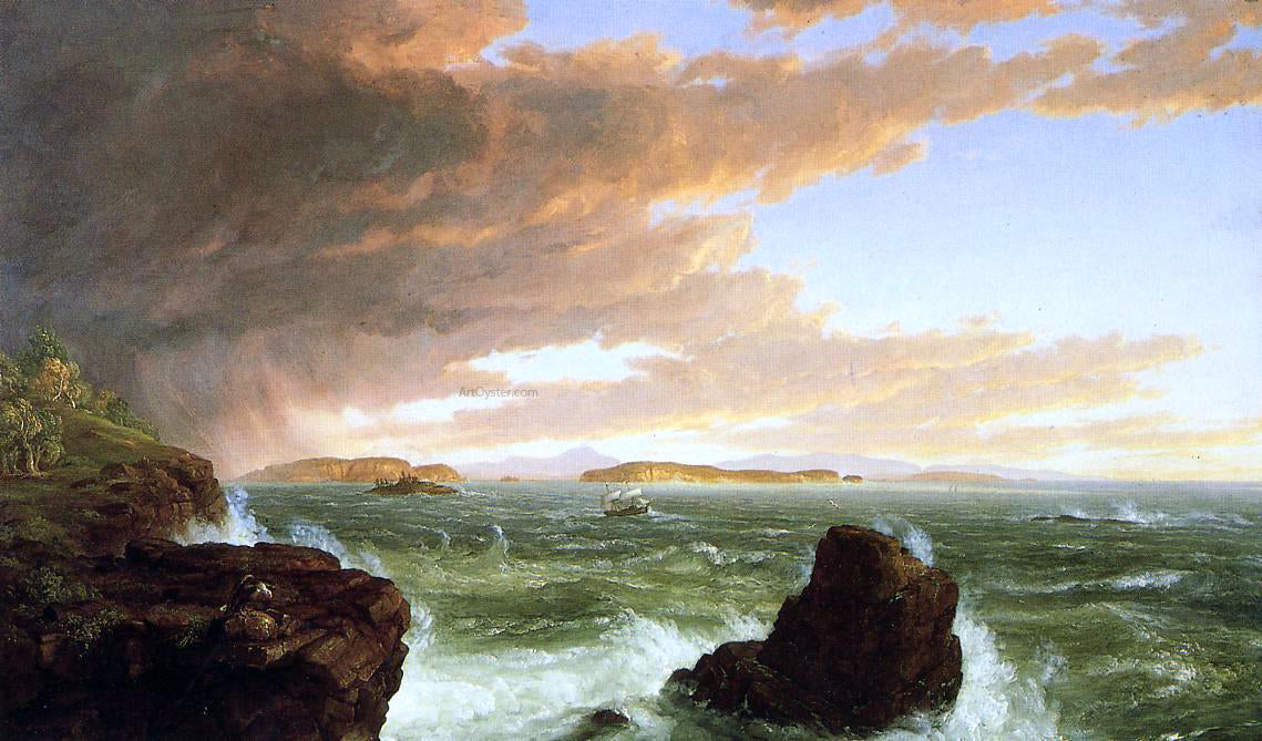 Thomas Cole View Across Frenchman's Bay from Mount Desert Island, After a Squall - Hand Painted Oil Painting