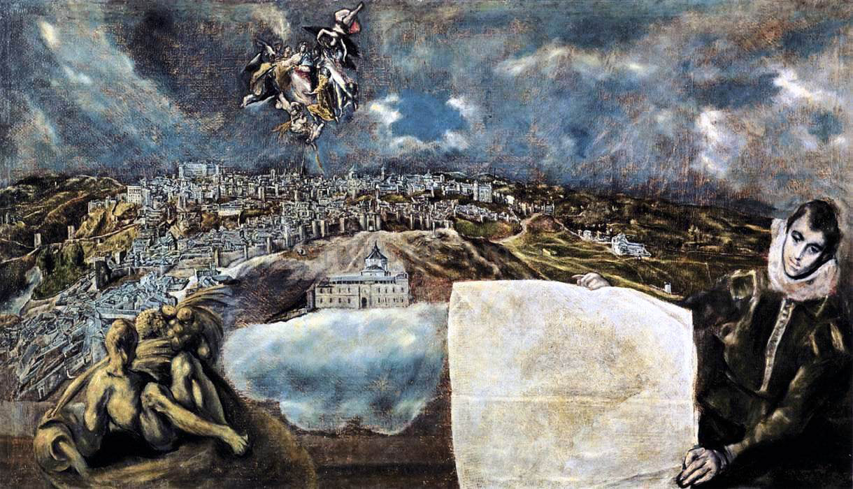  El Greco View and Plan of Toledo - Hand Painted Oil Painting