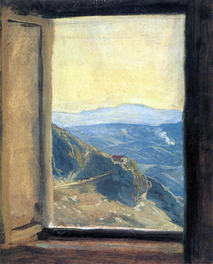 Friedrich Wasmann View from a Window - Hand Painted Oil Painting