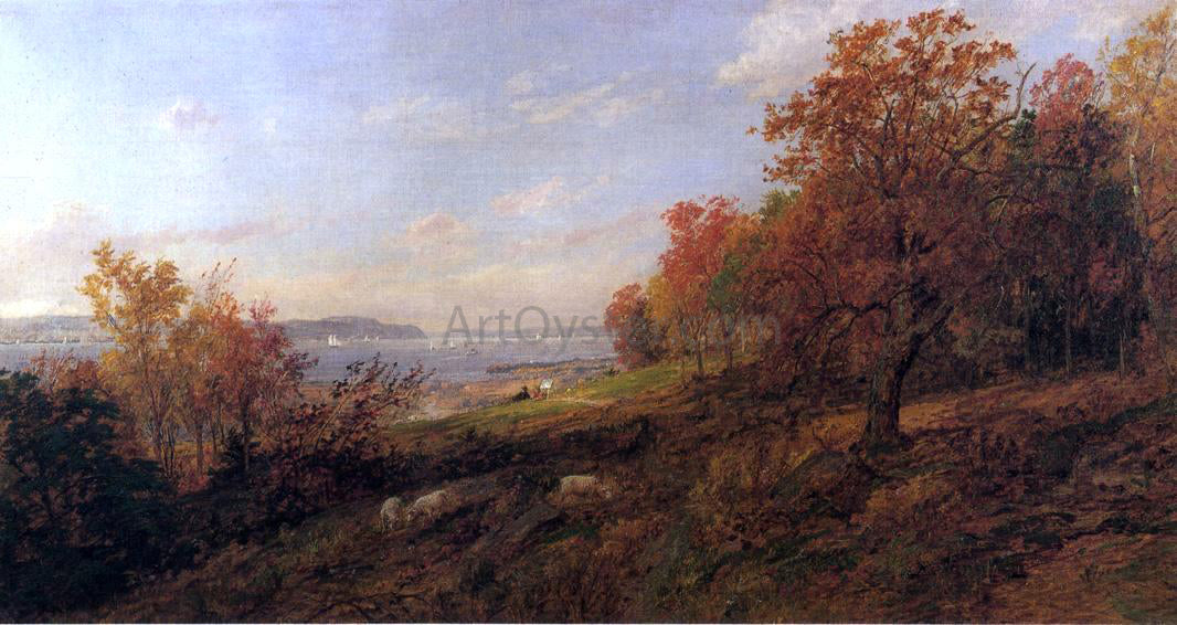  Jasper Francis Cropsey View from Hastings toward the Tappan Zee - Hand Painted Oil Painting