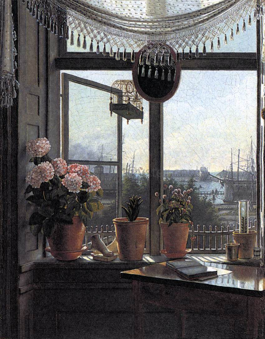 Martinus Rørbye View from the Artist's Window - Hand Painted Oil Painting