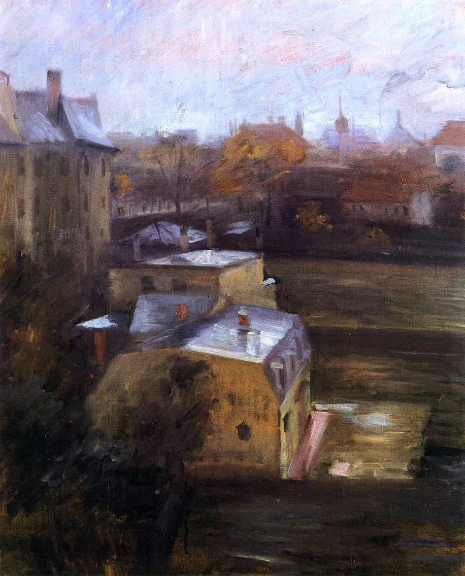 Lovis Corinth View from the Studio, Schwabing - Hand Painted Oil Painting