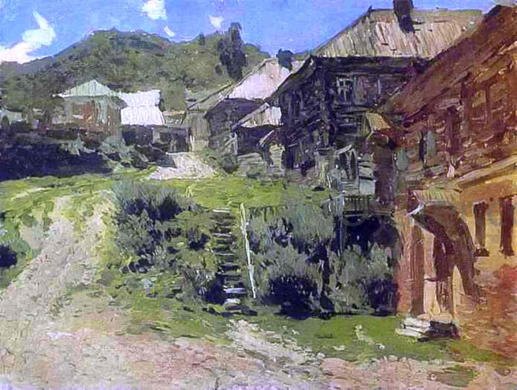 Isaac Ilich Levitan View in Plios, Study - Hand Painted Oil Painting