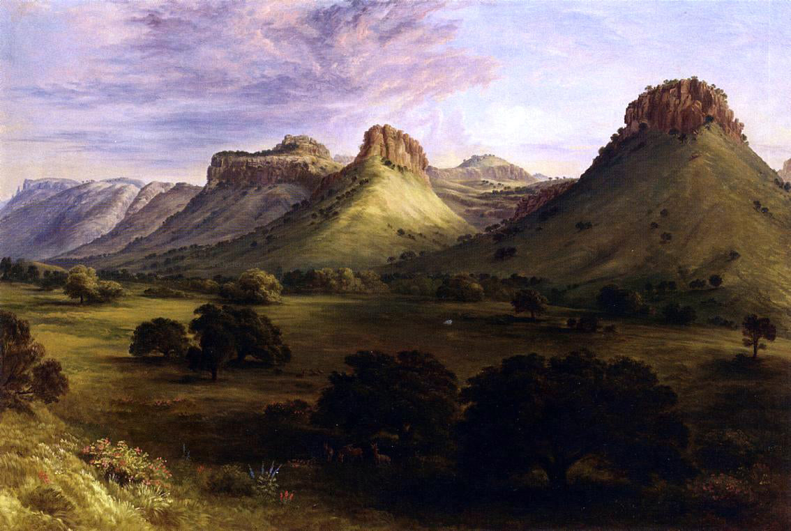 Henry Cheever Pratt View in the Canyon of the Coppermines, Santa Rita, New Mexico - Hand Painted Oil Painting