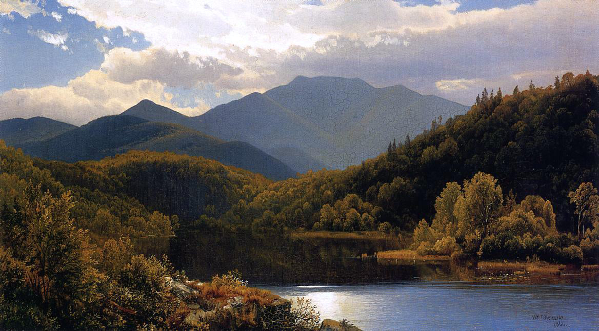 William Trost Richards View in the White Mountains (also known as "The High Peaks," Adirondacks) - Hand Painted Oil Painting
