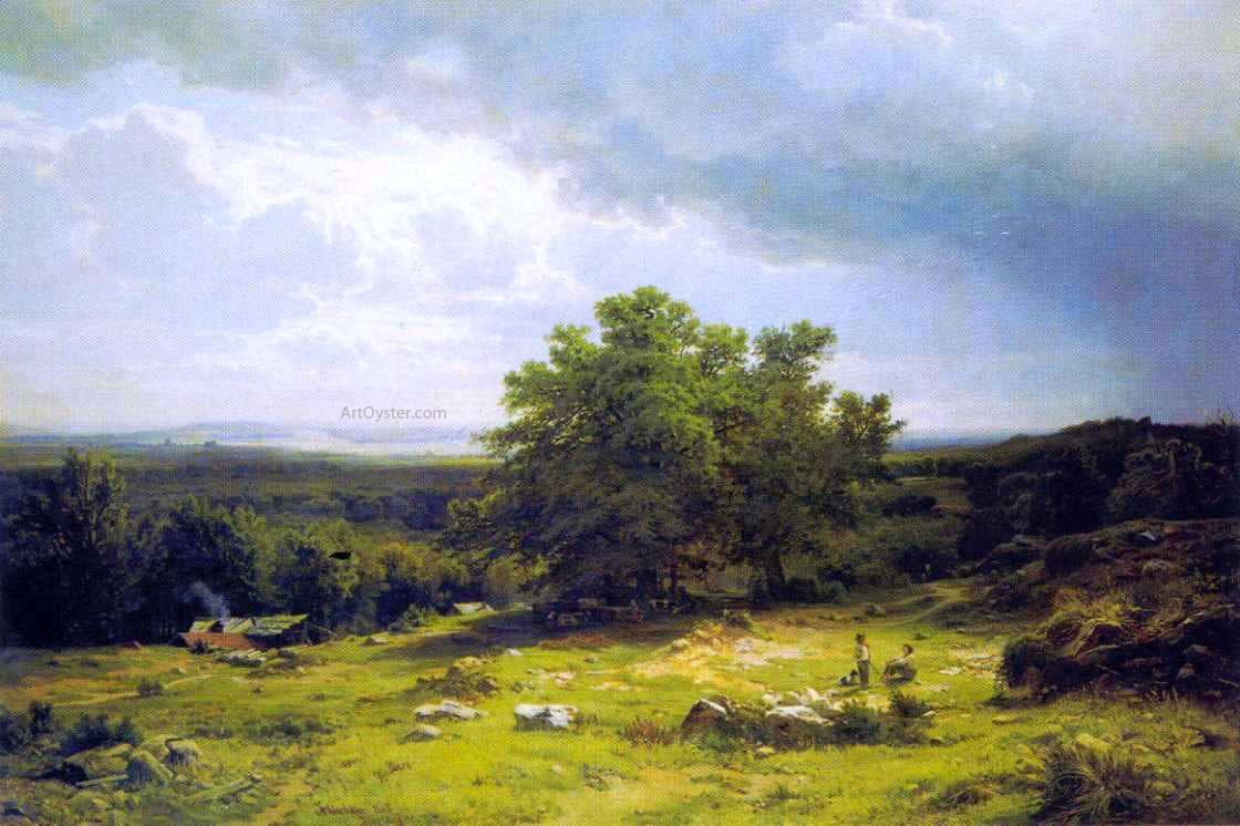 Ivan Ivanovich Shishkin View near Dusseldorf - Hand Painted Oil Painting