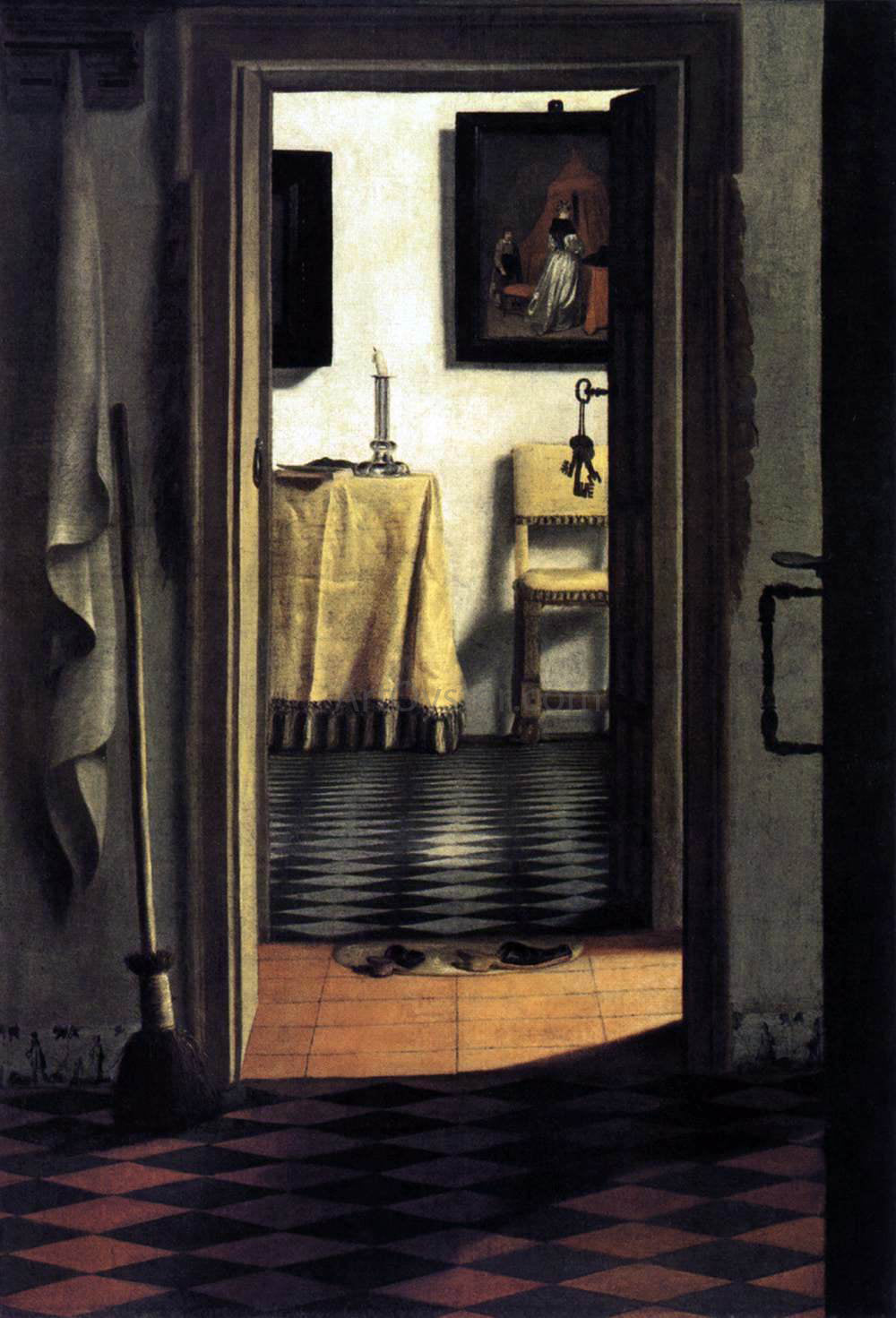 Samuel Van Hoogstraten View of a Corridor - Hand Painted Oil Painting