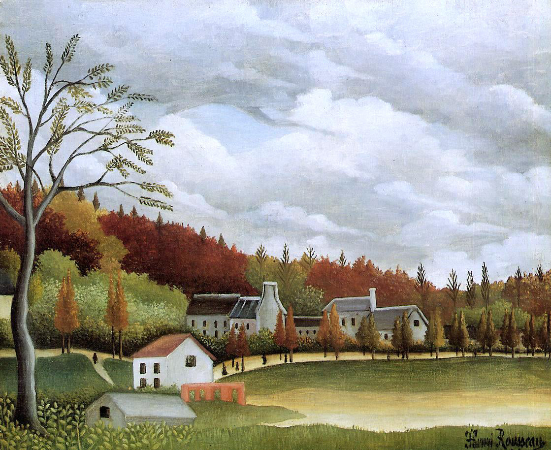 Henri Rousseau View of Bievre-sur-Gentilly - Hand Painted Oil Painting