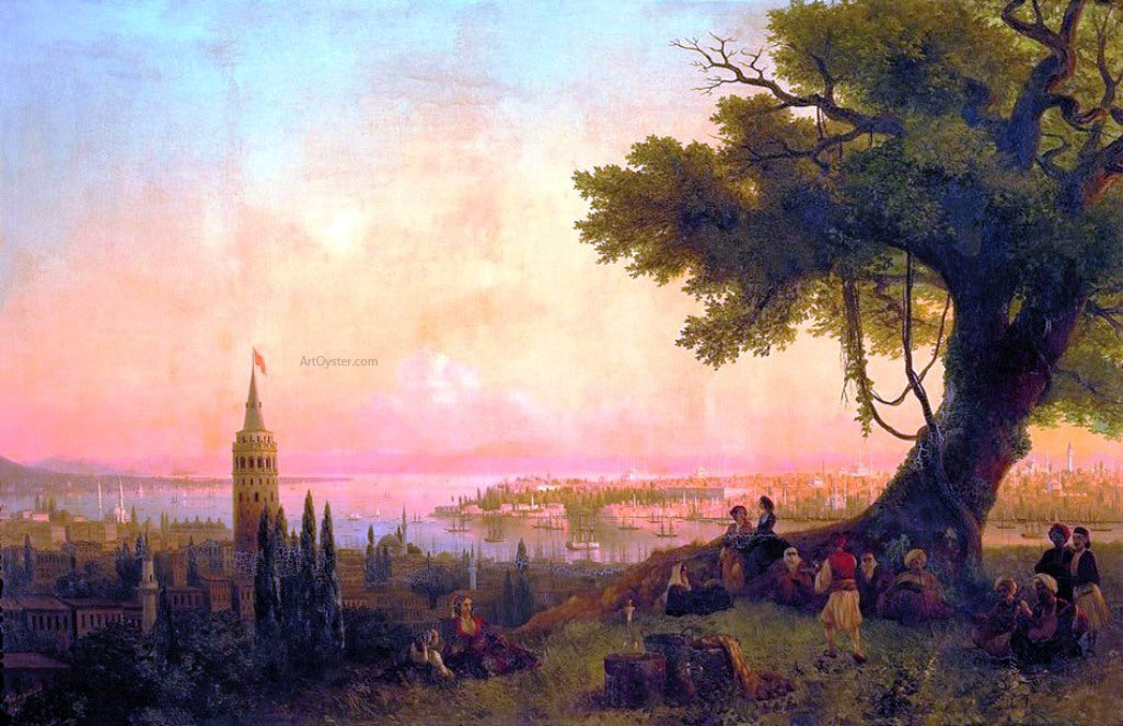 Ivan Constantinovich Aivazovsky View of Constantinople by evening light - Hand Painted Oil Painting