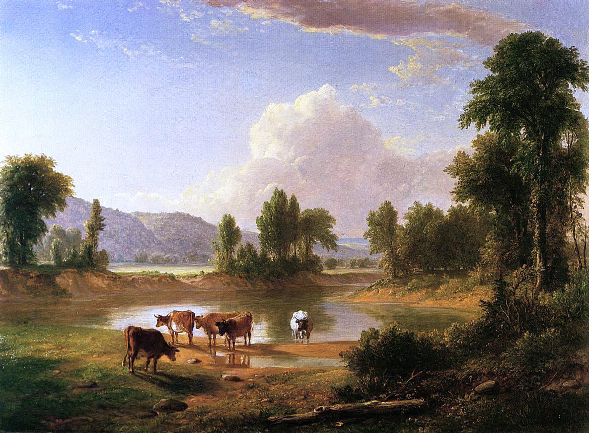 Asher Brown Durand View of Esopus Creek, Ulster County, New York - Hand Painted Oil Painting