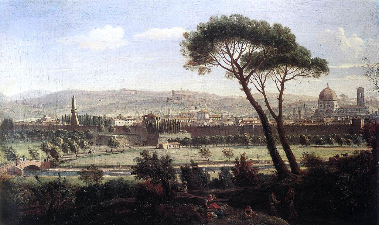 Caspar Andriaans Van Wittel View of Florence from the Via Bolognese - Hand Painted Oil Painting