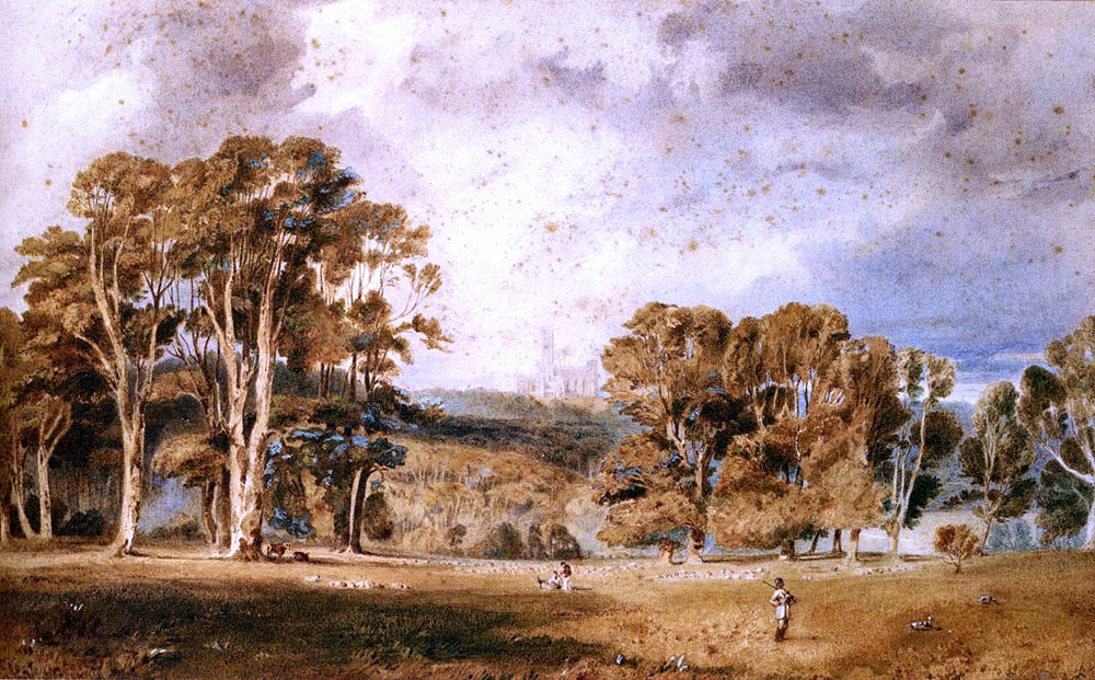 George Cattermole View of Fonthill Abbey from the South - Hand Painted Oil Painting