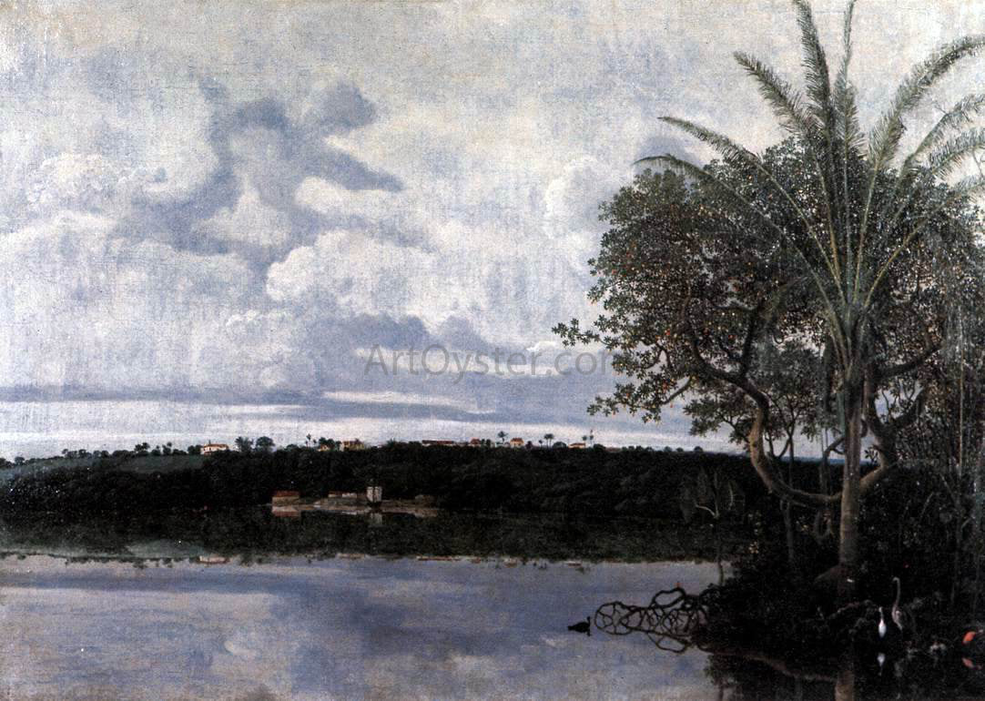 Frans Post View of Frederiksstad in Paraiba, Brazil - Hand Painted Oil Painting