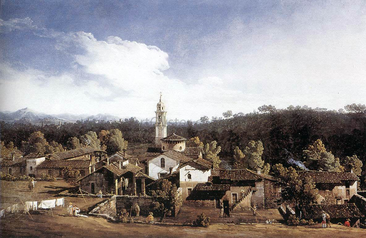  Bernardo Bellotto View of Gazzada near Varese - Hand Painted Oil Painting