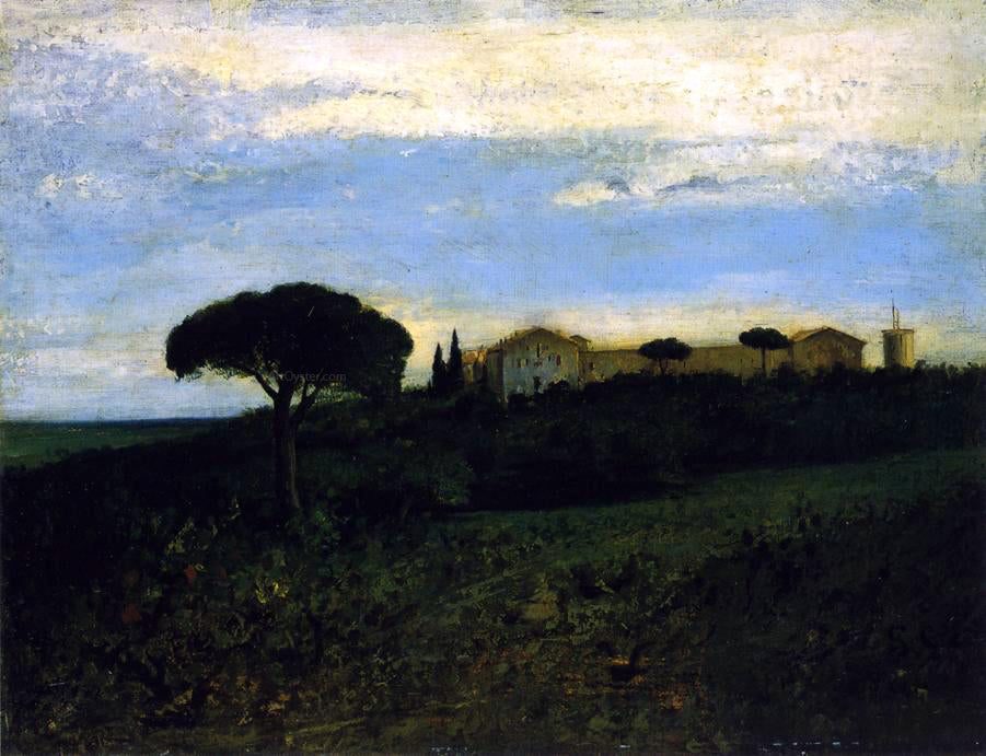 Gustave Courbet View of La Tour de Farges - Hand Painted Oil Painting