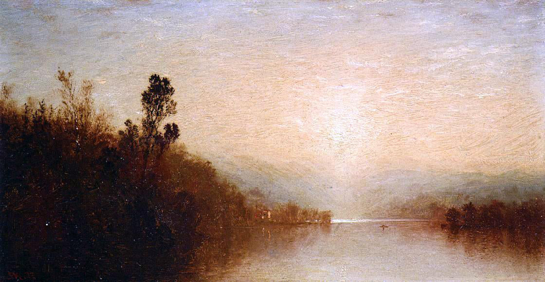 John Frederick Kensett View of Lake George - Hand Painted Oil Painting