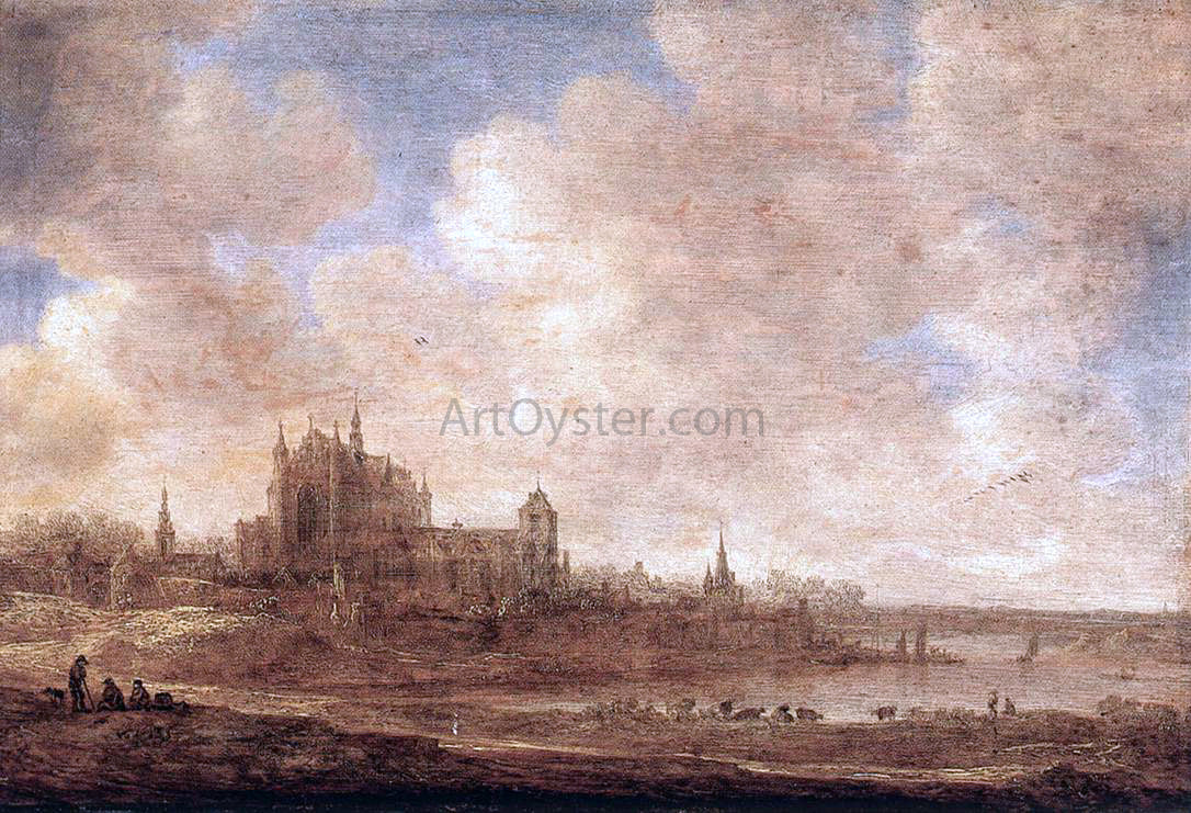 Jan Josephszoon Van Goyen View of Leiden - Hand Painted Oil Painting