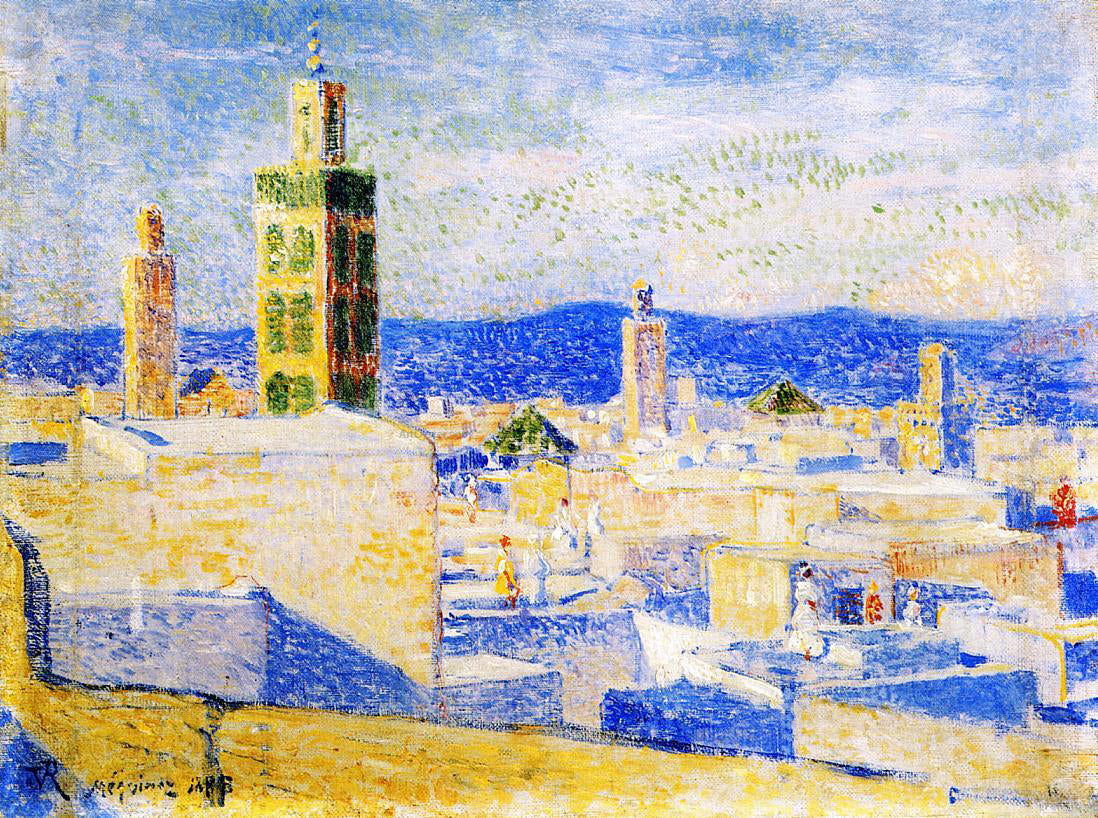 Theo Van Rysselberghe View of Meknes, Morocco - Hand Painted Oil Painting