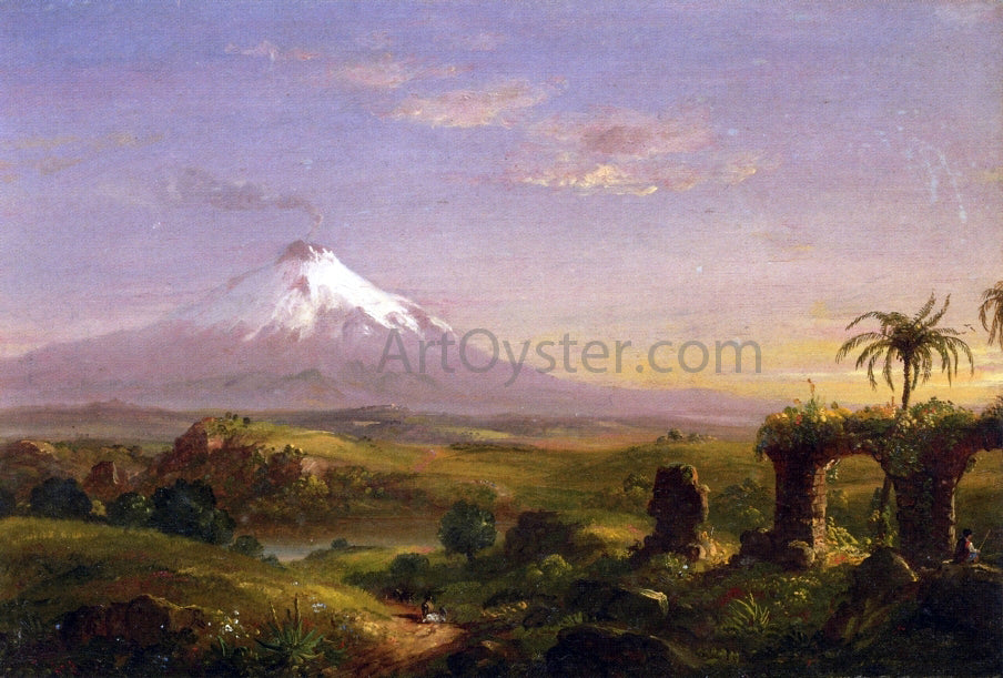  Thomas Cole View of Mount Etna - Hand Painted Oil Painting