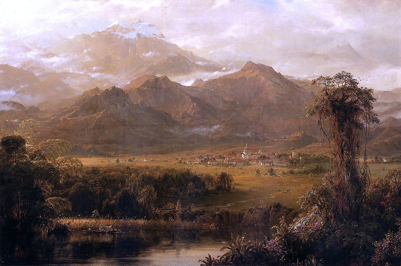  Norton Bush View of Mountains in Ecuador (also known as A Tropical Morning) - Hand Painted Oil Painting