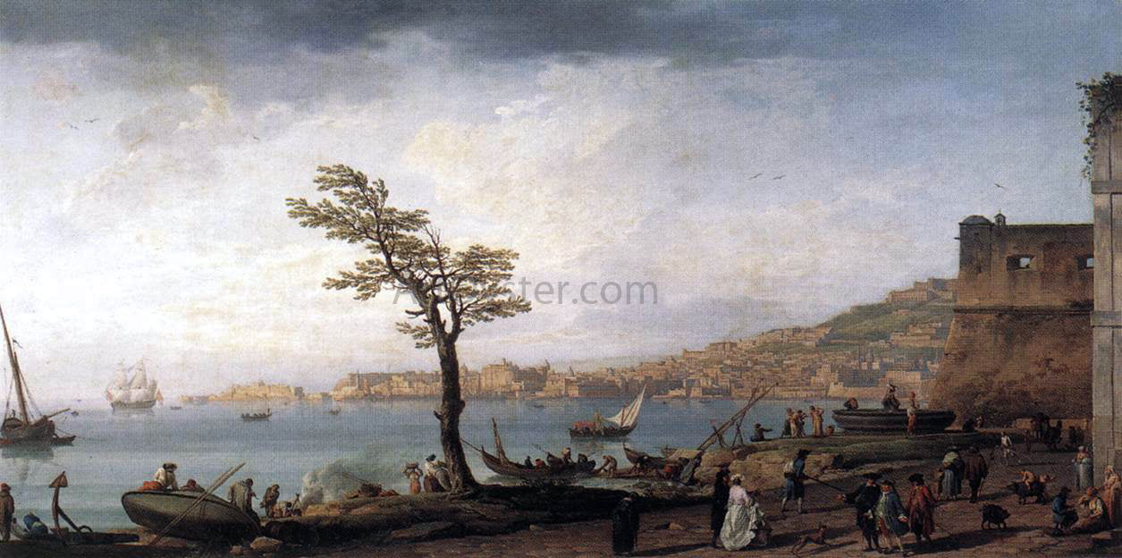 Claude-Joseph Vernet View of Naples - Hand Painted Oil Painting