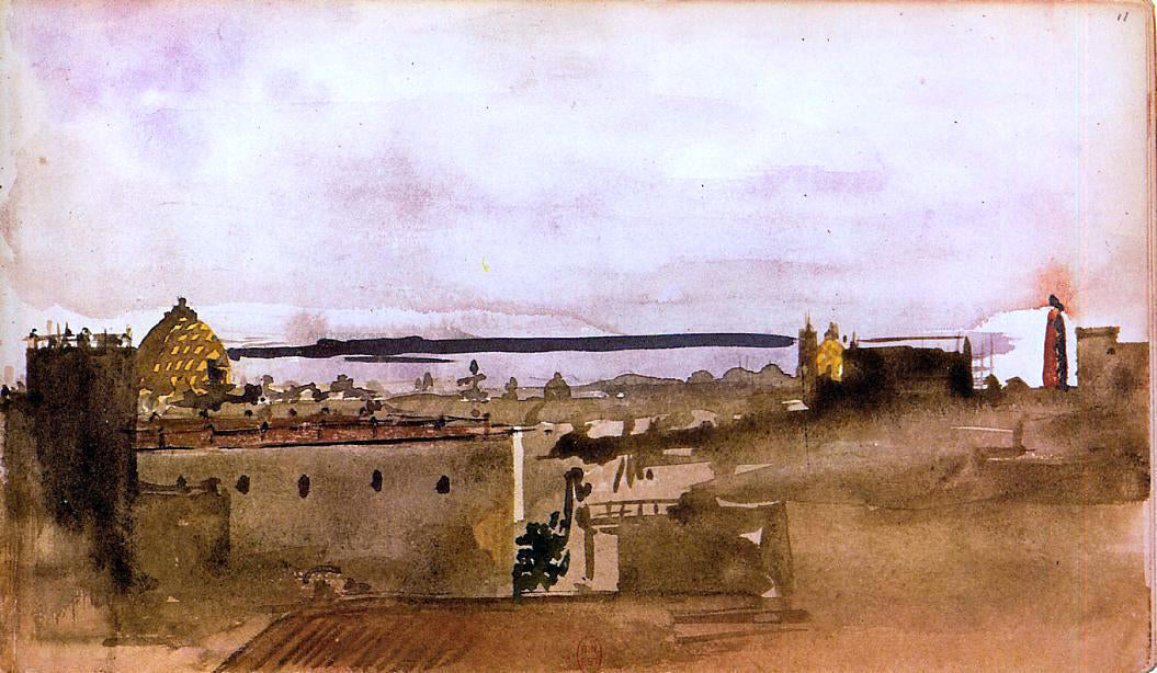 Edgar Degas View of Naples - Hand Painted Oil Painting