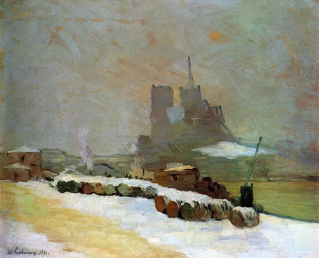 Albert Lebourg View of Notre Dame, Winter - Hand Painted Oil Painting