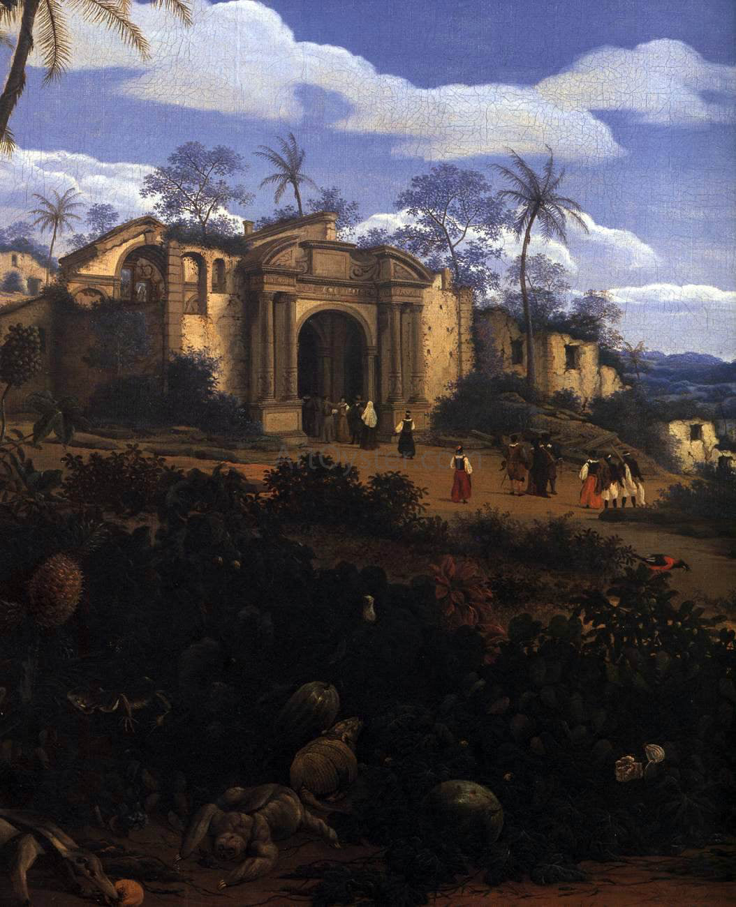 Frans Post View of Olinda, Brazil (detail) - Hand Painted Oil Painting