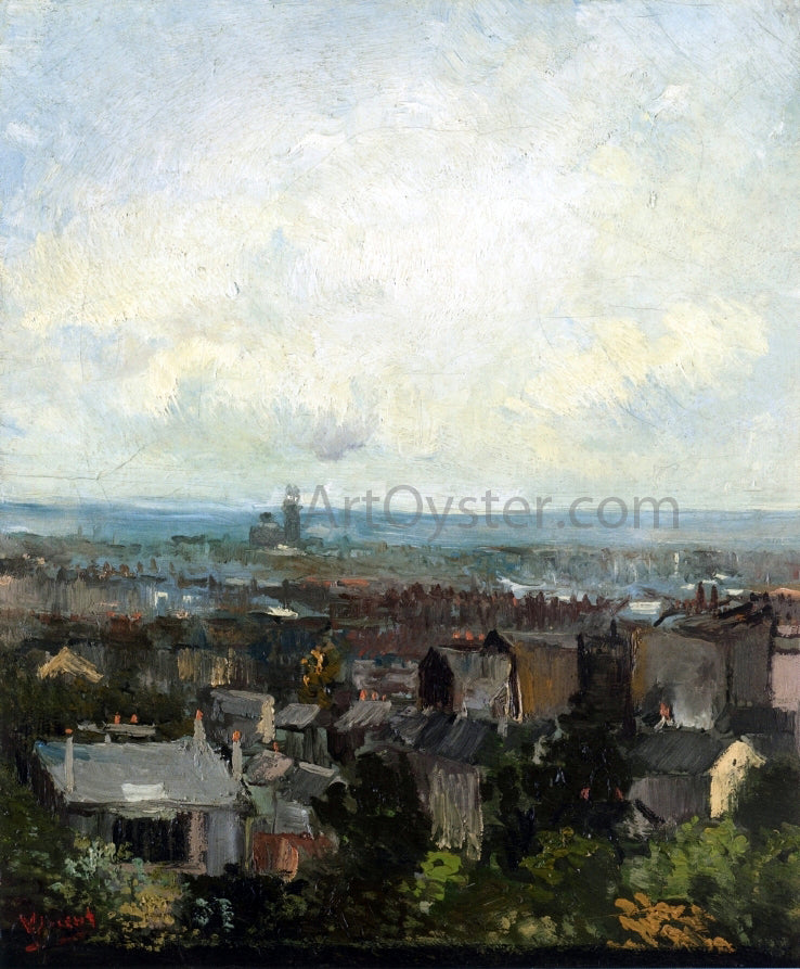 Vincent Van Gogh View of Paris from near Montmartre - Hand Painted Oil Painting