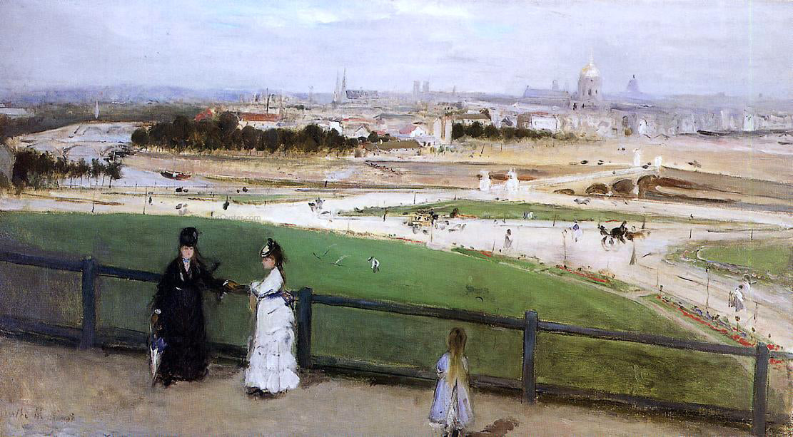 Berthe Morisot View of Paris from the Trocadero Heights - Hand Painted Oil Painting