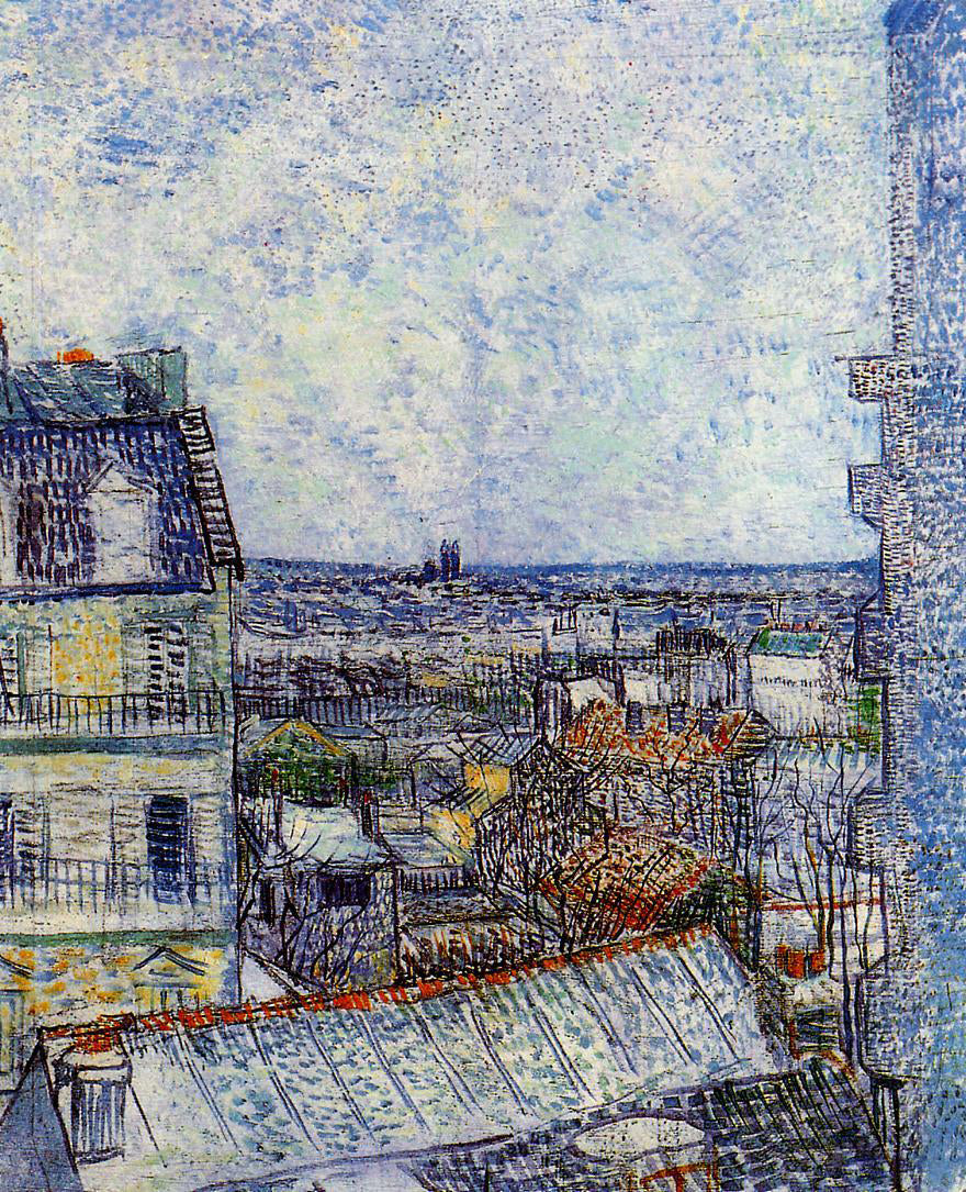 Vincent Van Gogh View of Paris from Vincents Room in the Rue Lepic - Hand Painted Oil Painting