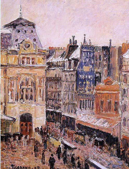 Camille Pissarro View of Paris, Rue d'Amsterdam - Hand Painted Oil Painting