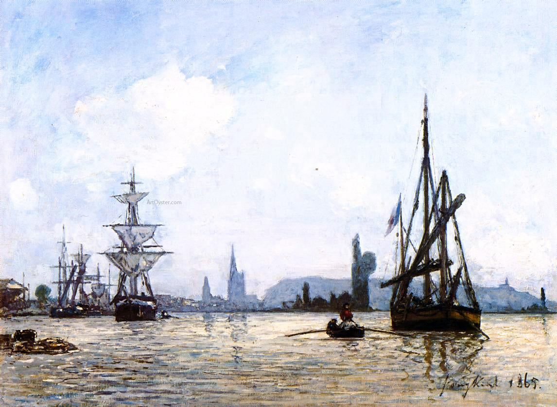 Johan Barthold Jongkind View of Rouen - Hand Painted Oil Painting