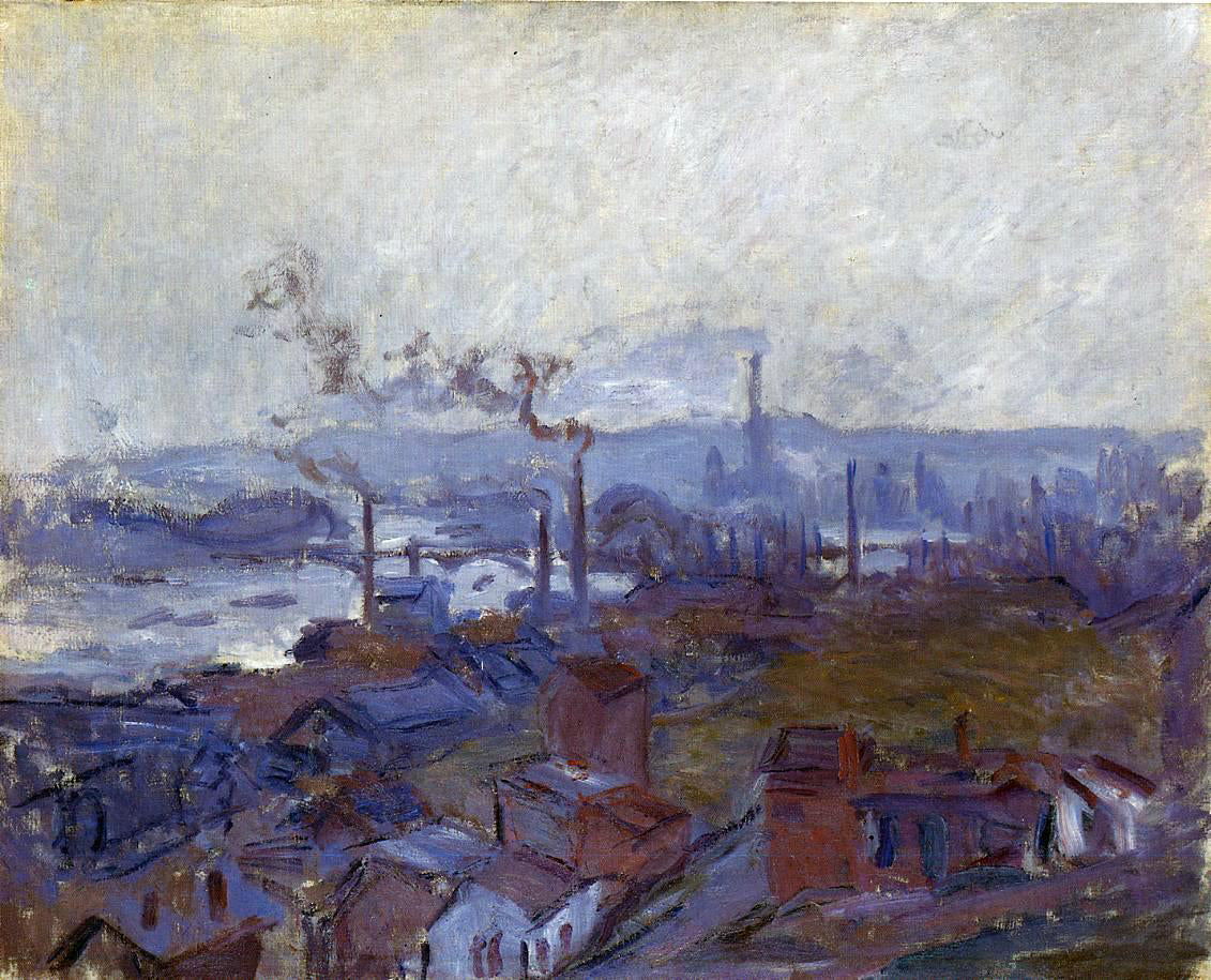 Claude Oscar Monet View of Rouen from the Cote Sainte-Catherine - Hand Painted Oil Painting