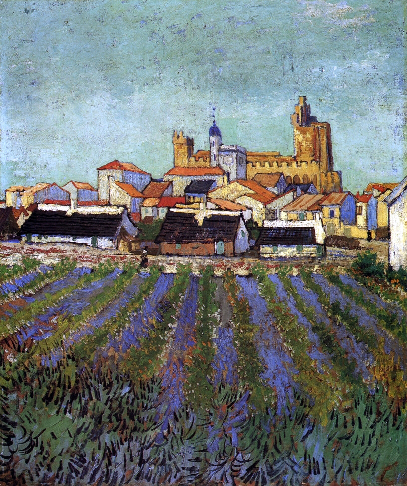 Vincent Van Gogh View of Saintes-Maries - Hand Painted Oil Painting