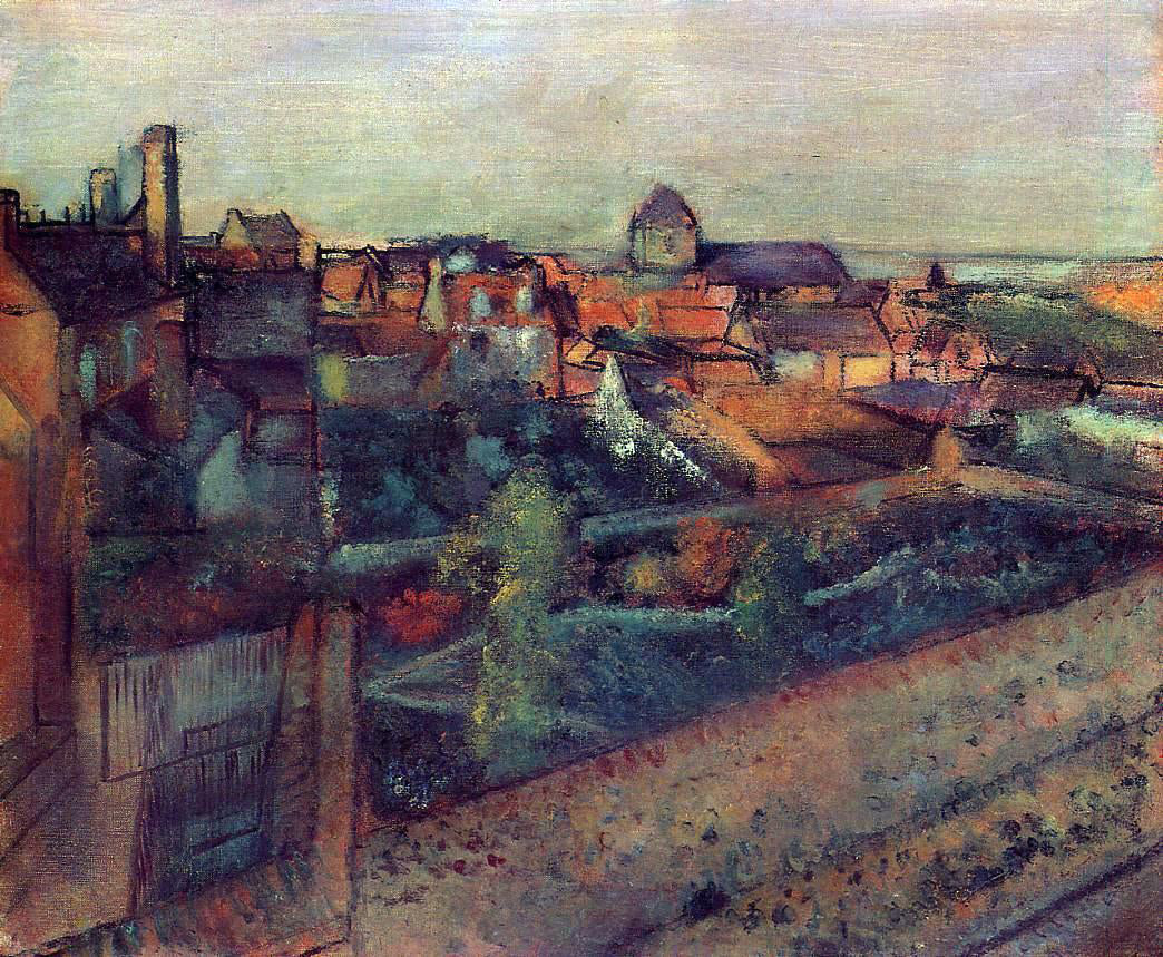 Edgar Degas View of Saint-Valery-sur-Somme - Hand Painted Oil Painting