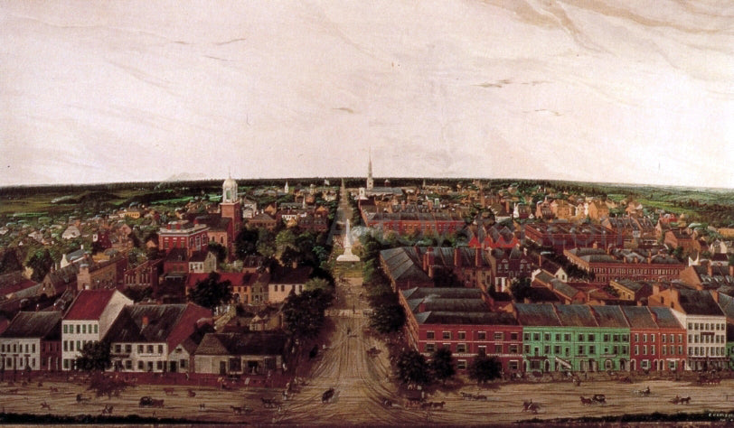 Joseph Firmin Cerveau View of Savannah - Hand Painted Oil Painting