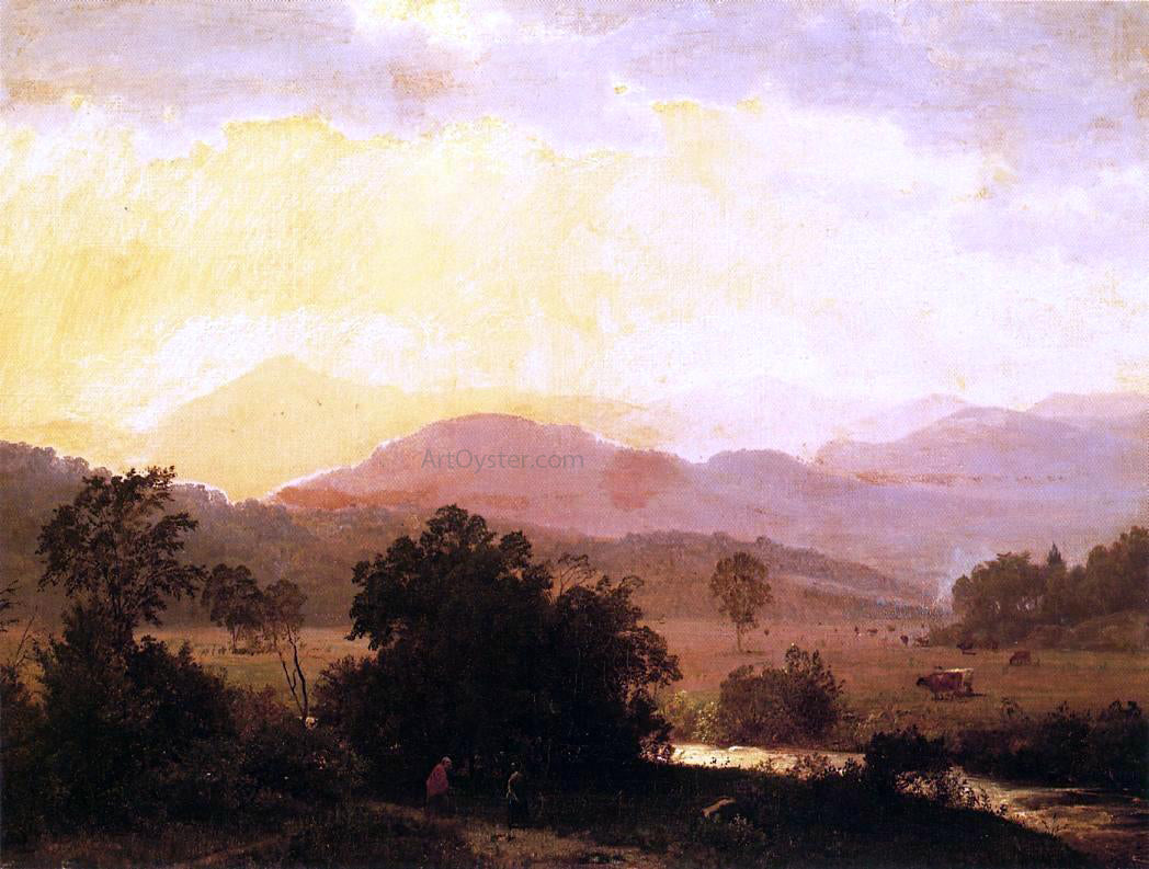 William Trost Richards View of the Adirondacks - Hand Painted Oil Painting