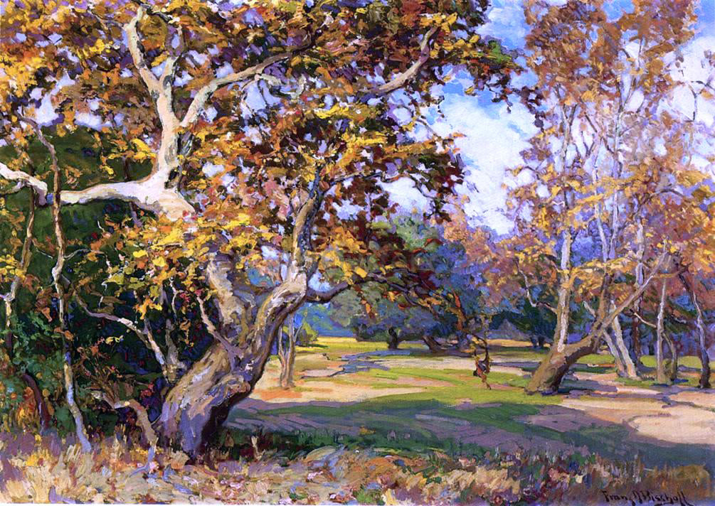  Franz Bischoff View of the Arroyo Seco from the Artist's Studio - Hand Painted Oil Painting