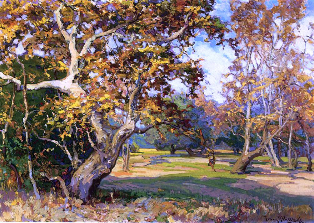 Franz Bischoff View of the Arroyo Seco from the Artist's Studio - Hand Painted Oil Painting